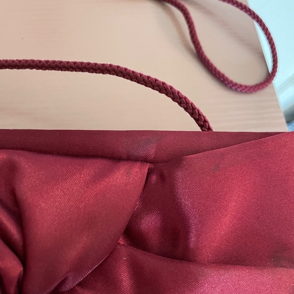 Target 2010s Berry Red Bow Evening Sateen Clutch - Picture 16 of 16